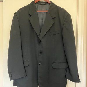 Adolfo International 100% New Wool Men's Black Blazer Jacket , Size 46R